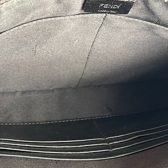 FENDI x Noel Fielding Multicolor Calf Leather Clutch/2nd Bag w/ Strap - Preowned - Picture 8 of 11